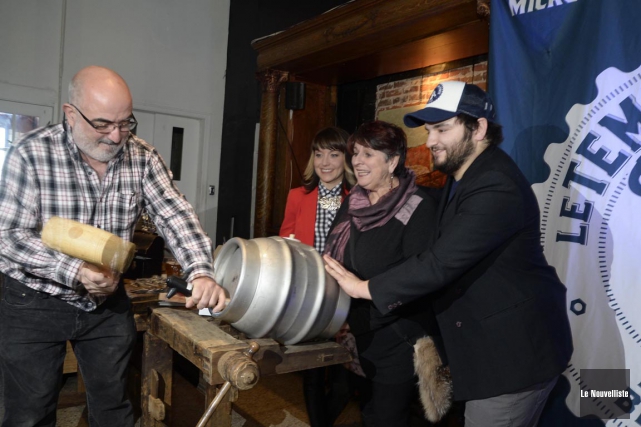 Boréalis et Le Temps d'une Pinte s'associent Gustavo Nevares, maître brasseur de la microbrasserie, a... (Sylvain Mayer, Le Nouvelliste)