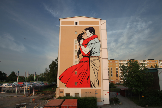 D*FACE Last Embrace Before Departure, 10 m x 7... (Photo fournie par le festival Mural)