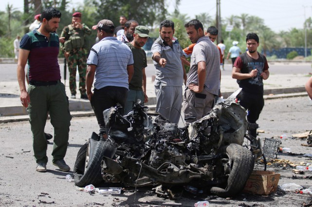 Un attentat antichiite à Bagdad fait au moins 14 morts Un responsable de la sécurité a affirmé qu'un... (PHOTO HAIDAR MOHAMMED ALI, AFP)
