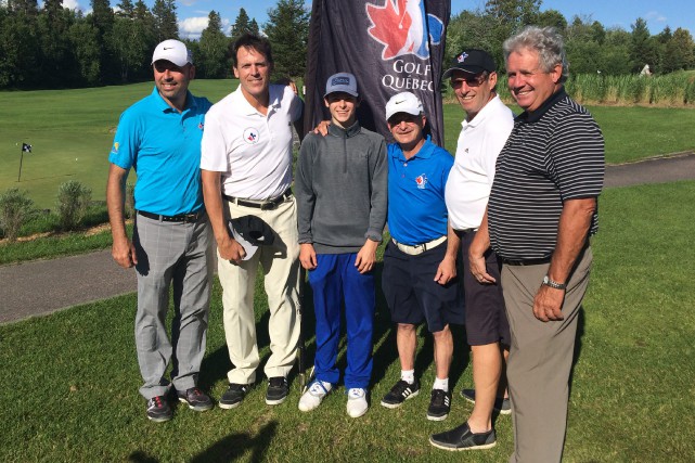 Field Day régional: Michel Roy s'impose Dany Tremblay (directeur), Louis Aubin (président régional de... (Photo courtoisie)