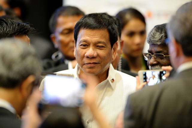 LAOS-ASEAN-SUMMIT Philippine President Rodrigo Duterte arrives for the Association... (AFP)