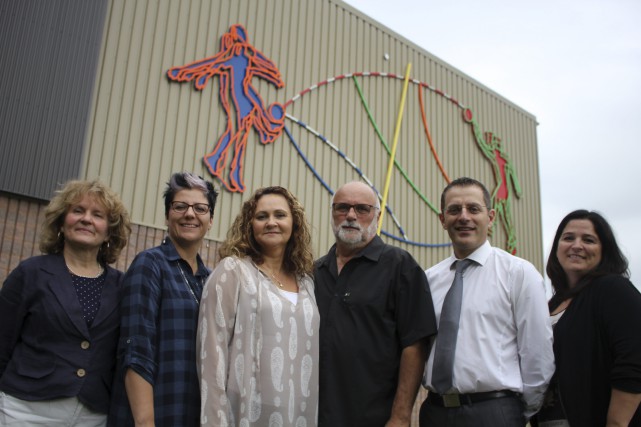 Une oeuvre pour le nouveau gymnase La nouvelle oeuvre d'art de l'artiste Daniel Dutil... (Photo Le Progrès-Dimanche, Isabelle Tremblay)
