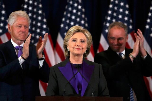 Hillary Clinton a donné son discours de concession... (Carlos Barria, REUTERS)