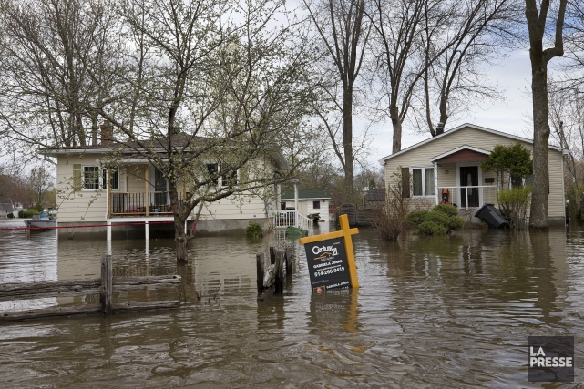 Ile mercier-50.jpg PHOTO ROBERT SKINNER, LA PRESSE-09/MAI/2017--ACTUALITES-Inondations a l'Ile Mercier... (Archives La Presse, Robert Skinner)