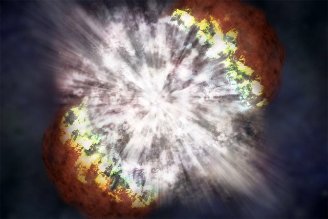UneÂ supernova.... (IMAGE FOURNIE PAR LA NASA)