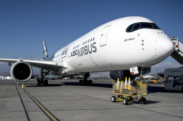 L'A350-900 Ultra Long Range, le long-courrier d'Airbus, est... (Photo AFP)