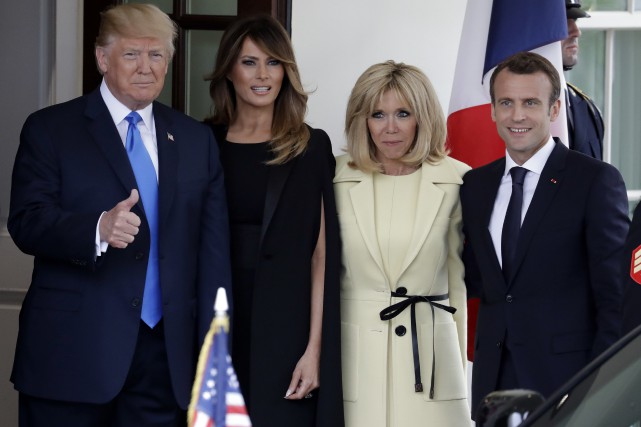 Donald Trump accueille Emmanuel Macron à la Maison-Blanche