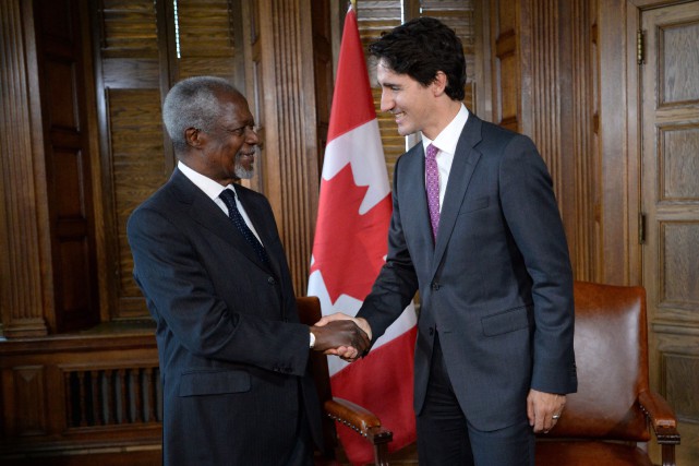 Justin Trudeau et Paul Martin soulignent le décès de Kofi Annan