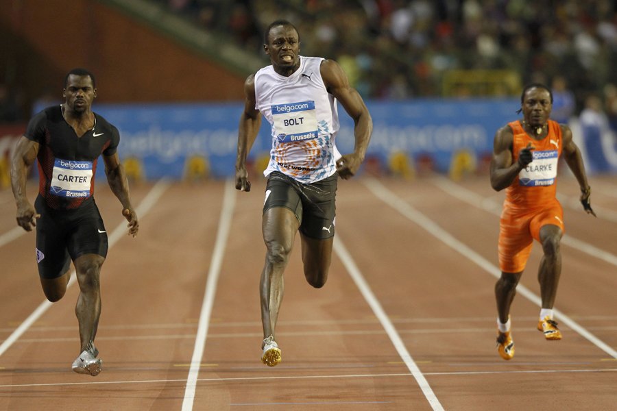 Usain Bolt court le 100 m le plus rapide de l année Athlétisme