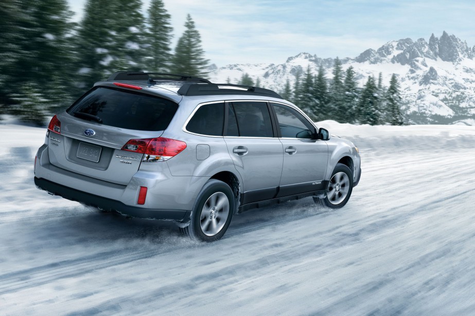 Première neige Subaru Outback, le bon compromis