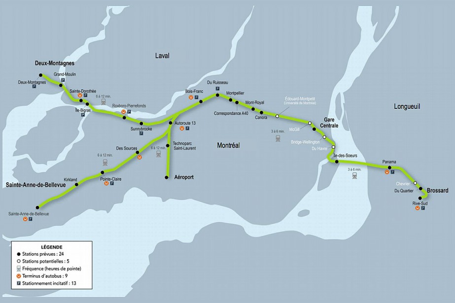 Un train électrique à 5,5 milliards pour Montréal