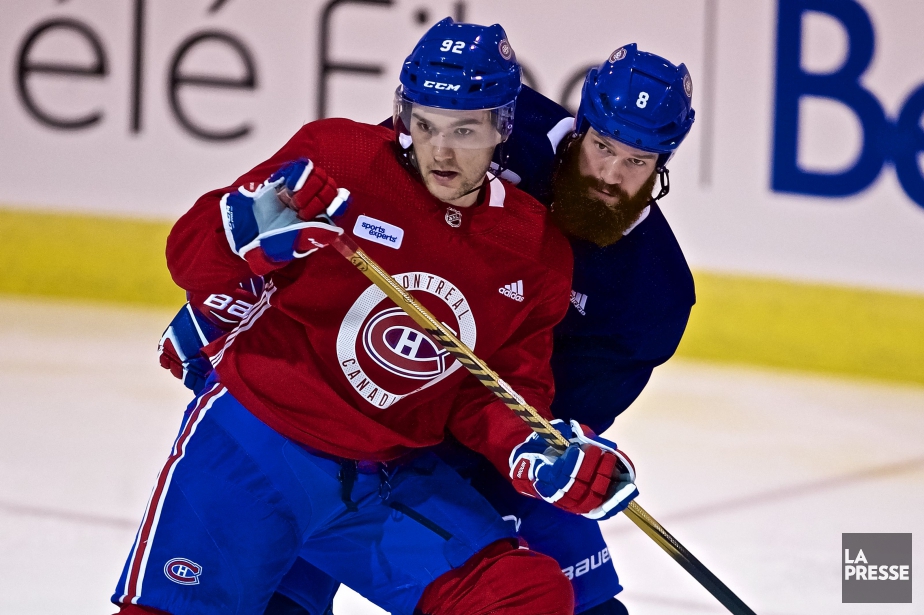 Jonathan Drouin et Jordie Benn... (Photo André Pichette, La Presse)
