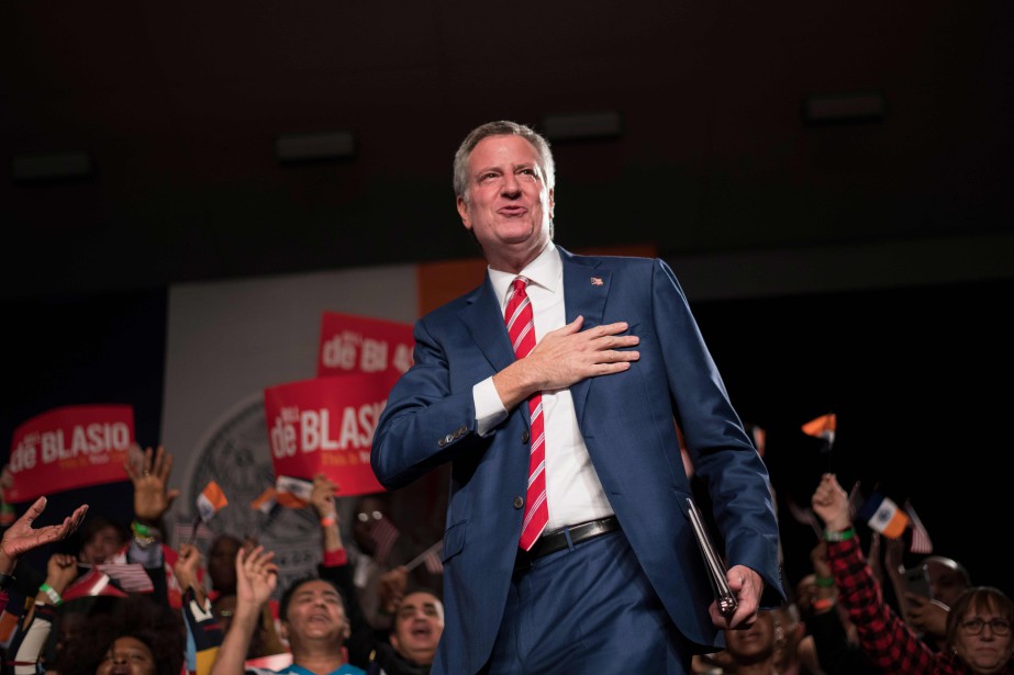 Le maire de New York Bill de Blasio est réélu