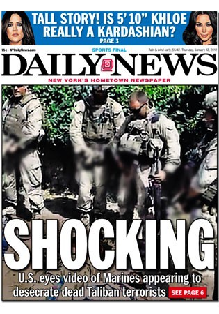 Le Daily News de New York publie à la une une photo tirée d'une vidéo...