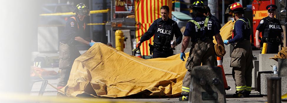 Piétons happés par une fourgonnette à Toronto: 9 morts et 16 blessés