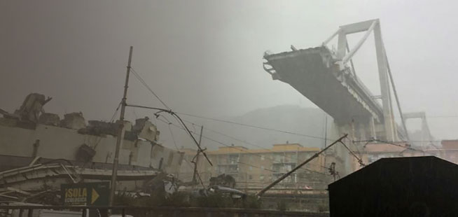 Italie: un pont s'effondre à Gênes, au moins 22 morts