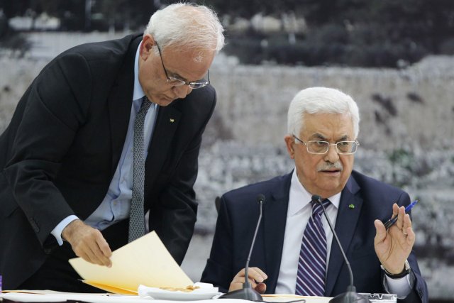 L'Autorité palestinienne demande l'adhésion à 15 instances de l'ONU «La direction palestinienne a approuvé à l'unanimité la... (PHOTO ABBAS MOMANI, AFP)