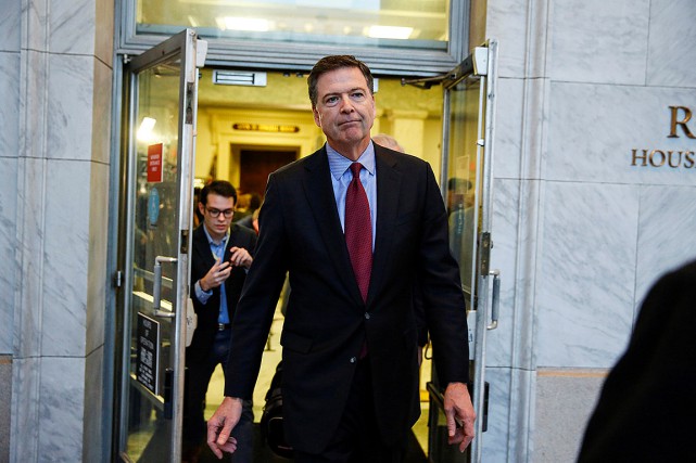 L'ex-directeur du FBI, James Comey, a été entendu... (Photo JOSHUA ROBERTS, REUTERS)