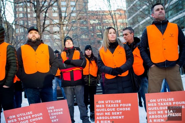 Manifestation à Montréal contre le registre des armes à feu