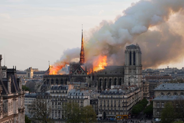 L'incendie de Notre-Dame-de-Paris est l'un des pires sinistres... (PHOTO  AFP)