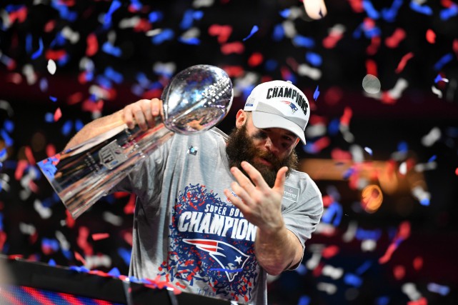 Patriots: Julian Edelman aurait signé une prolongation de deux ans Choix de septième ronde des Patriots lors du... (PHOTO CHRISTOPHER HANEWINCKEL, ARCHIVES USA TODAY SPORTS)