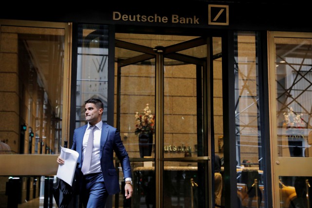 Au siège américain de Deutsche Bank, à Wall... (PHOTO REUTERS)