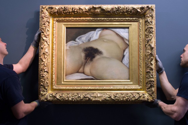 La toile L'Origine du monde de Gustave Courbet.... (PHOTO AFP)