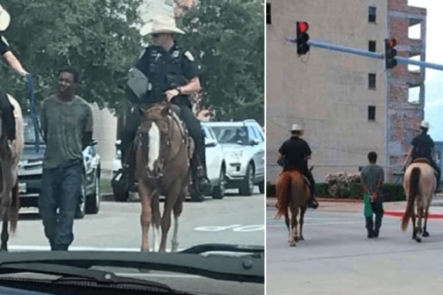 Le chef de la police d'une ville du Texas s'est excusé face à l'indignation... (PHOTOS TIRÉES DE TWITTER)