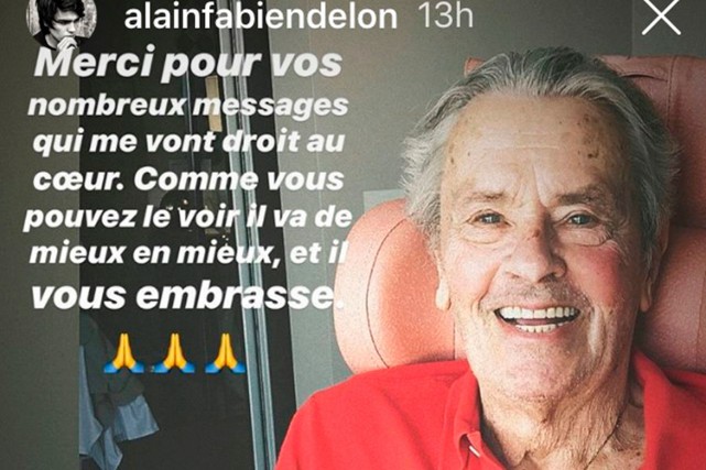 Un fils d'Alain Delon publie une photo «rassurante» de son père