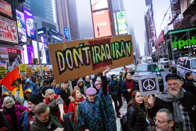 Manifestations contre une guerre avec l'Iran aux États-Unis