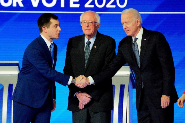 Débat démocrate: le jeune Buttigieg face aux vétérans Sanders et Biden