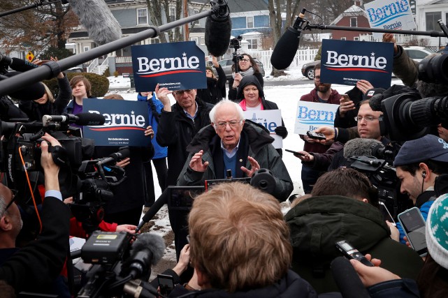 Bernie Sanders en tête au New Hampshire, selon des résultats partiels