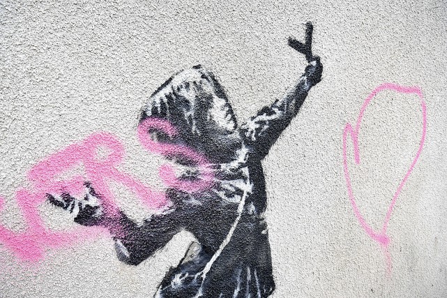 Un nouveau Banksy réalisé pour la Saint-Valentin vandalisé