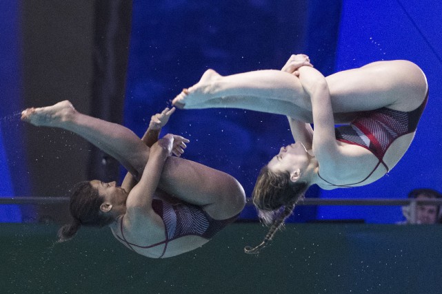 L'or pour Abel et Citrini-Beaulieu au 3 mètres synchronisé