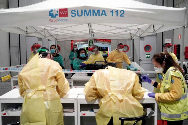 COVID-19: l'Espagne enregistre 394 morts en 24 heures