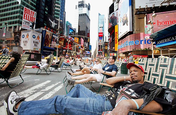 Times Square in New York will remain pedestrian