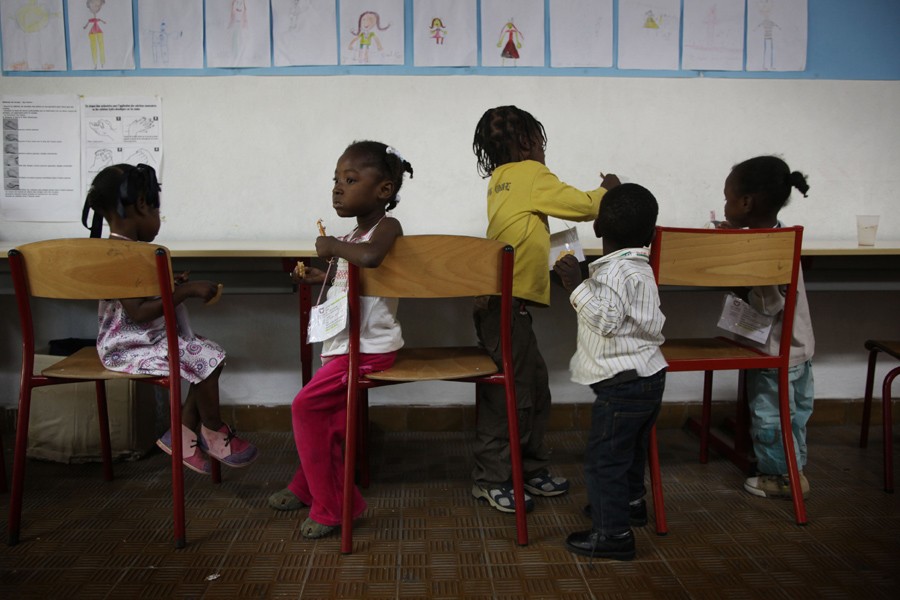 Des orphelins haïtiens.... (Photo: AFP)