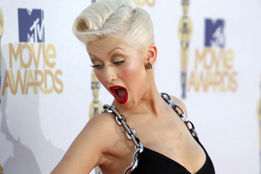 Christina Aguilera aux MTV Movie Awards. 