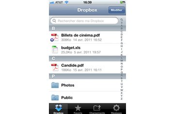 L'application de la semaine: Dropbox... (Photo tirée de l'application)