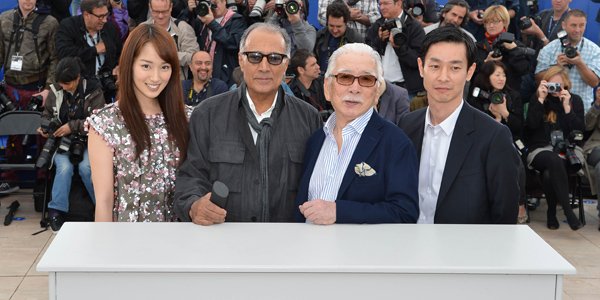 Abbas Kiarostami était accompagné de ses acteurs Rin... (AFP)