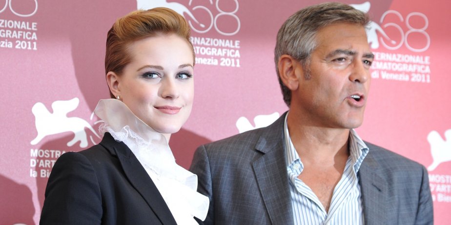L'actrice américaine Eva Rachel Wood et George Clooney,...