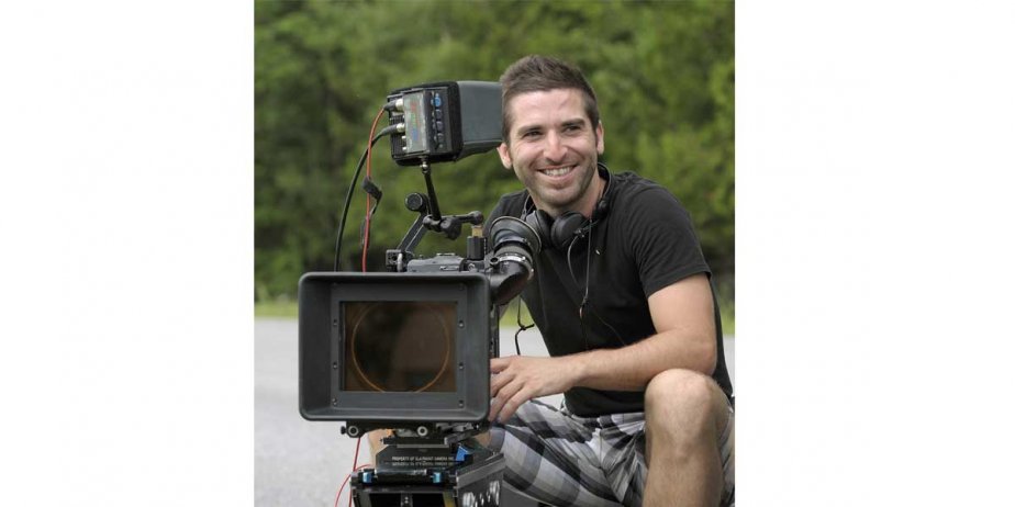 Guy Édoin lors du tournage de Marécage.... (Philippe Bossé / Max Films)