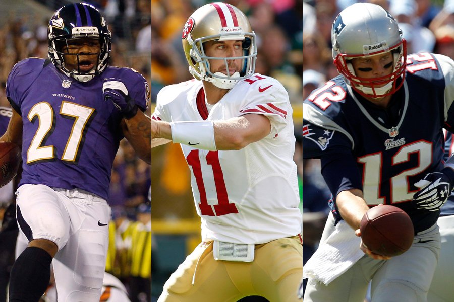 Ray Rice, des Ravens de Baltimore, Alex Smith,... (Photos: AP et Reuters)