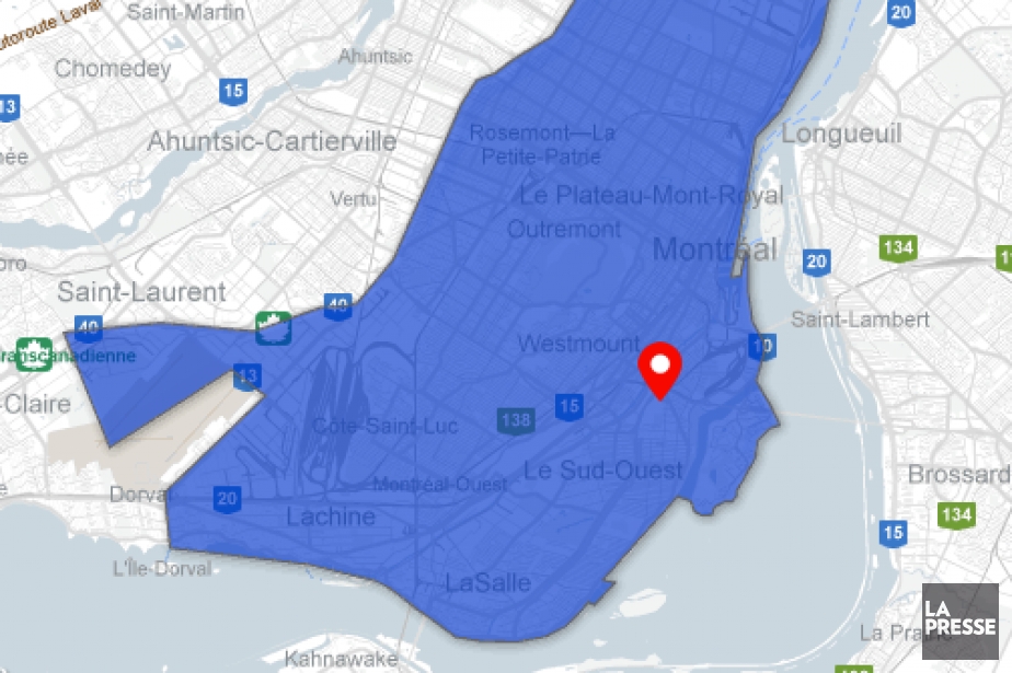 Carte interactive des zones touchées par un avis... (CAPTURE D'ÉCRAN DE LAPRESSE.CA)
