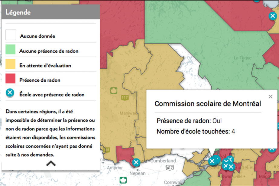 Carte Du Radon Dans Les Ecoles Du Quebec La Presse