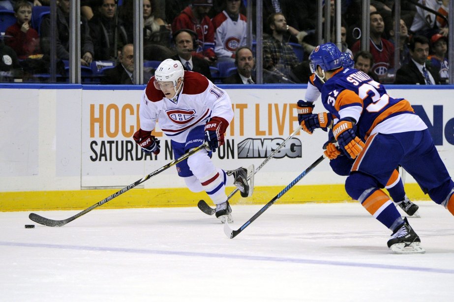 Brendan Gallagher, du Canadien, fait une incursion en... (Photo Kathleen Malone-Van Dyke, AP)
