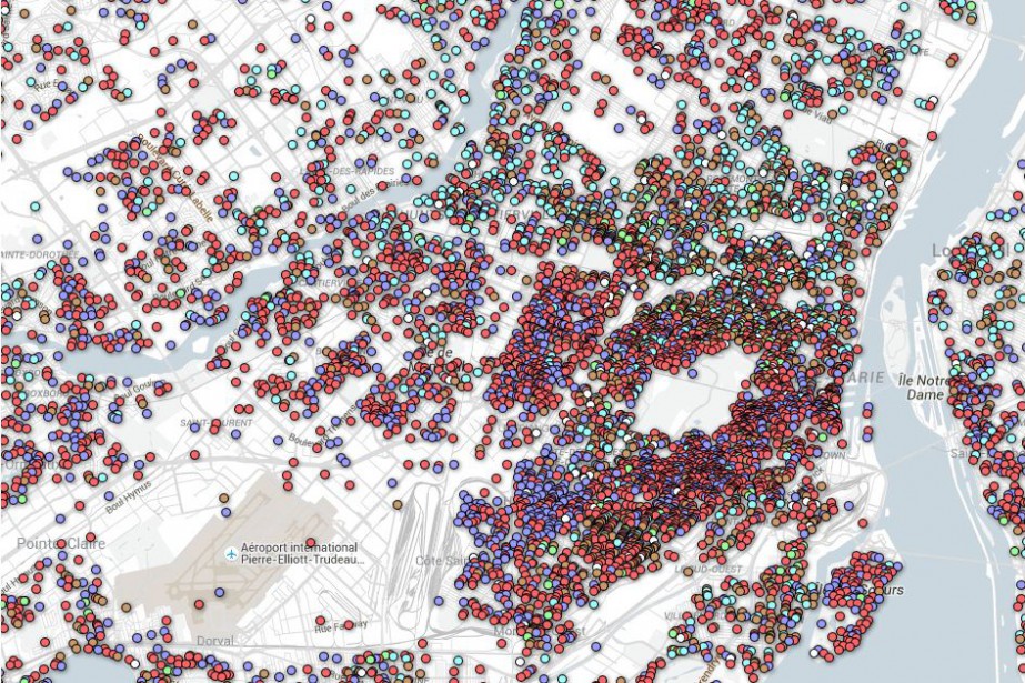 Notre carte permet de chercher dans plus de... (CAPTURE D'ÉCRAN DE NOTRE CARTE INTERACTIVE)