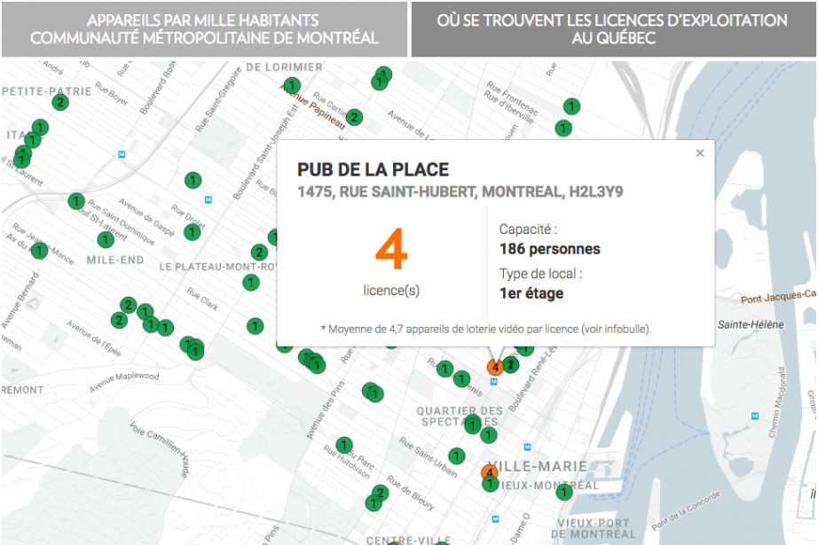 La Presse a géolocalisé... (CAPTURE D'ÉCRAN DE NOTRE CARTE INTERACTIVE)