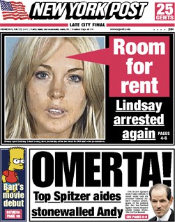 P.S. : Lohan proclame ici son innocence. La coke que la police a trouvée dans...