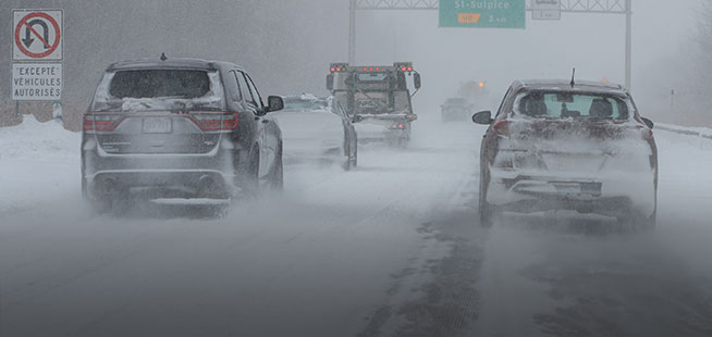 Le sud du Québec sous la neige
